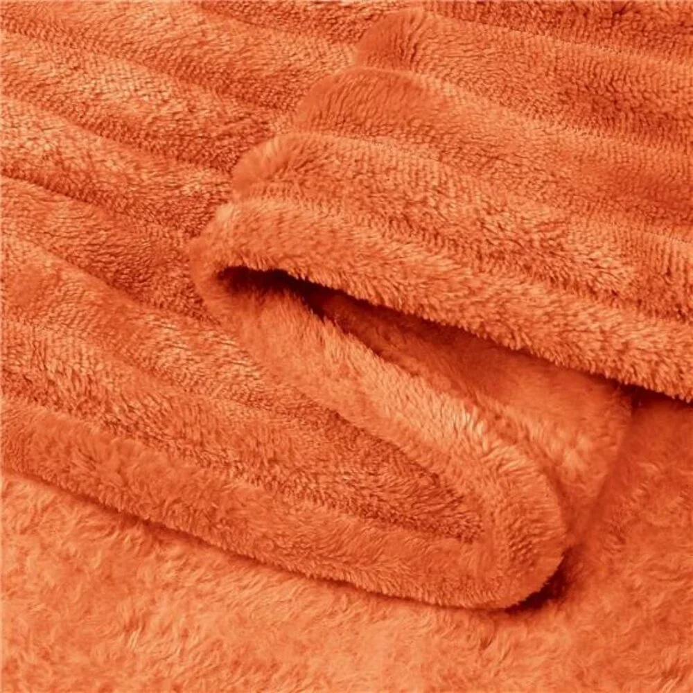Fall Throw Blanket for Couch - 3D Ribbed Jacquard Soft & Warm